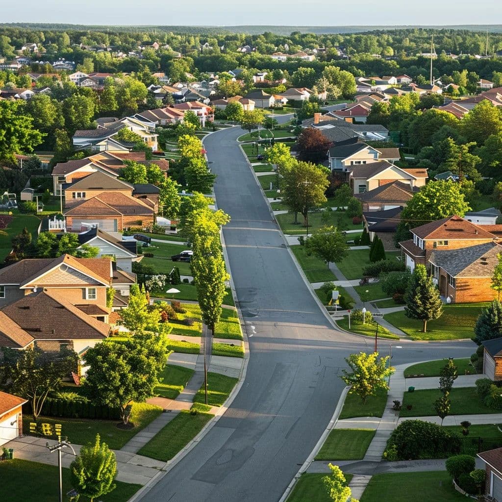 Premium residential neighbourhood from above